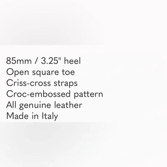 Rachel Comey Reign Sandal 39 Black Croc Leather Heeled Strappy Open Toe - Picture 10 of 10